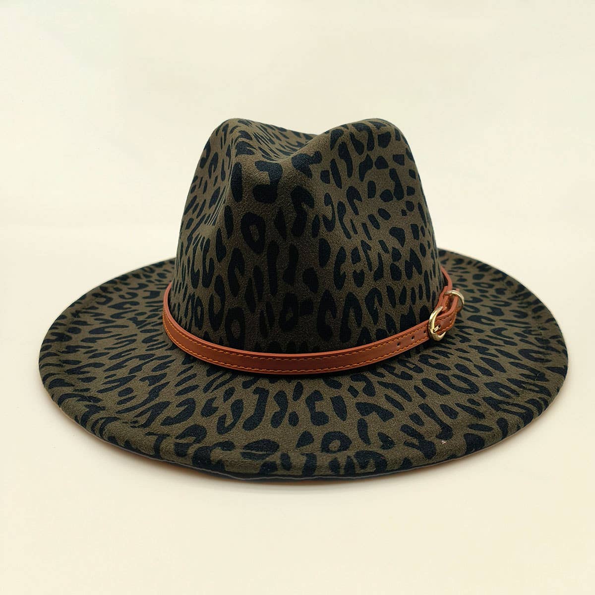 Women Warm And Simple Leopard Panama Hat_Cwah0704