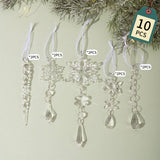 Cwmm10168_Christmas Acrylic Icicle Snowflake Ornaments
