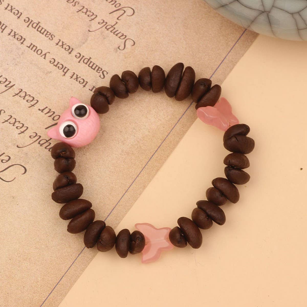 CREATIVE CARTOON HANDMADE COFFEE BEAN BRACELET_CWAJE3963