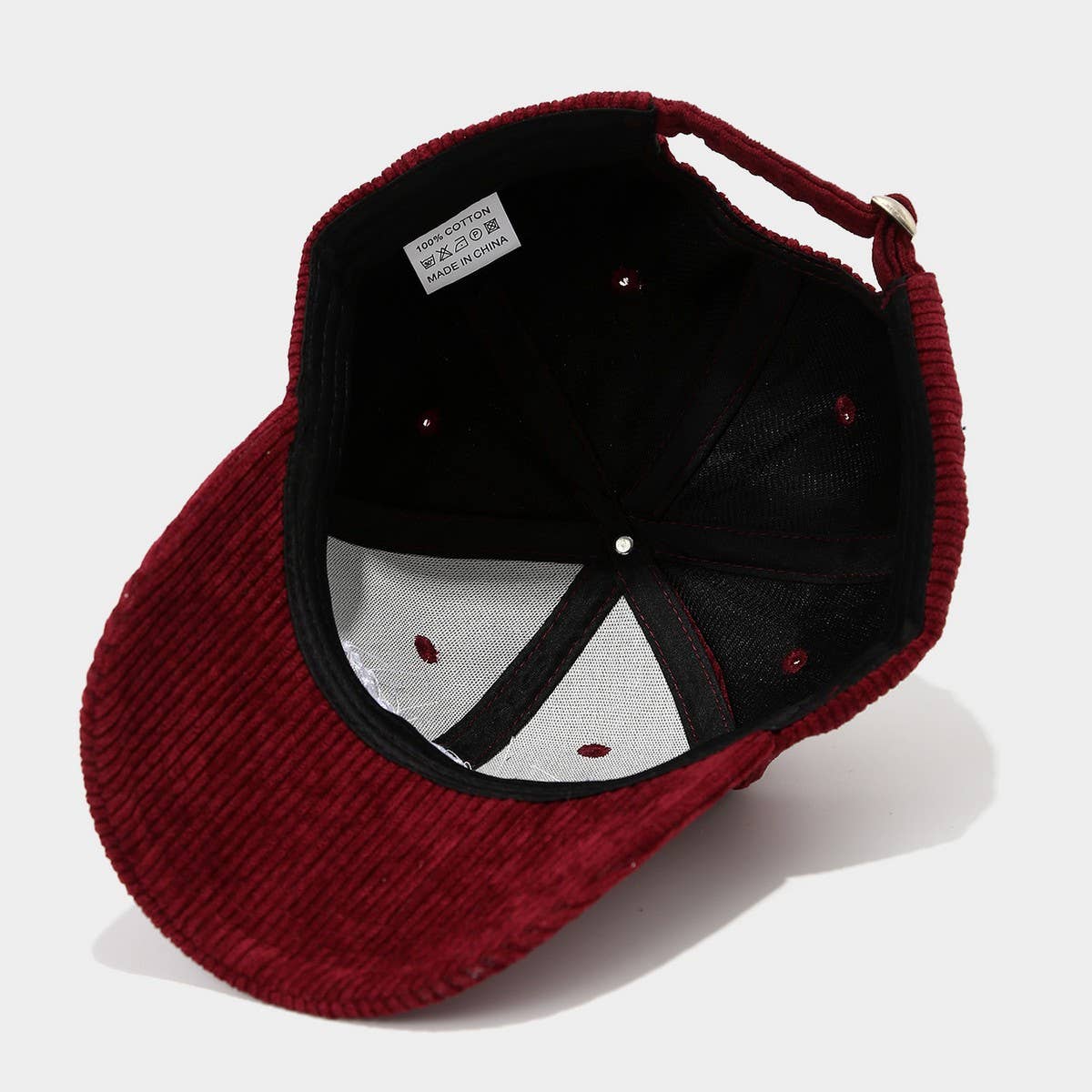 Corduroy Letter Baseball Cap Women Trendy_Cwah04649