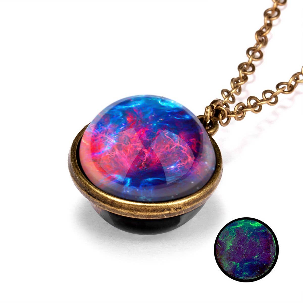 Cwaje2502_Luminous Double-Sided Universe Starry Sky Necklace