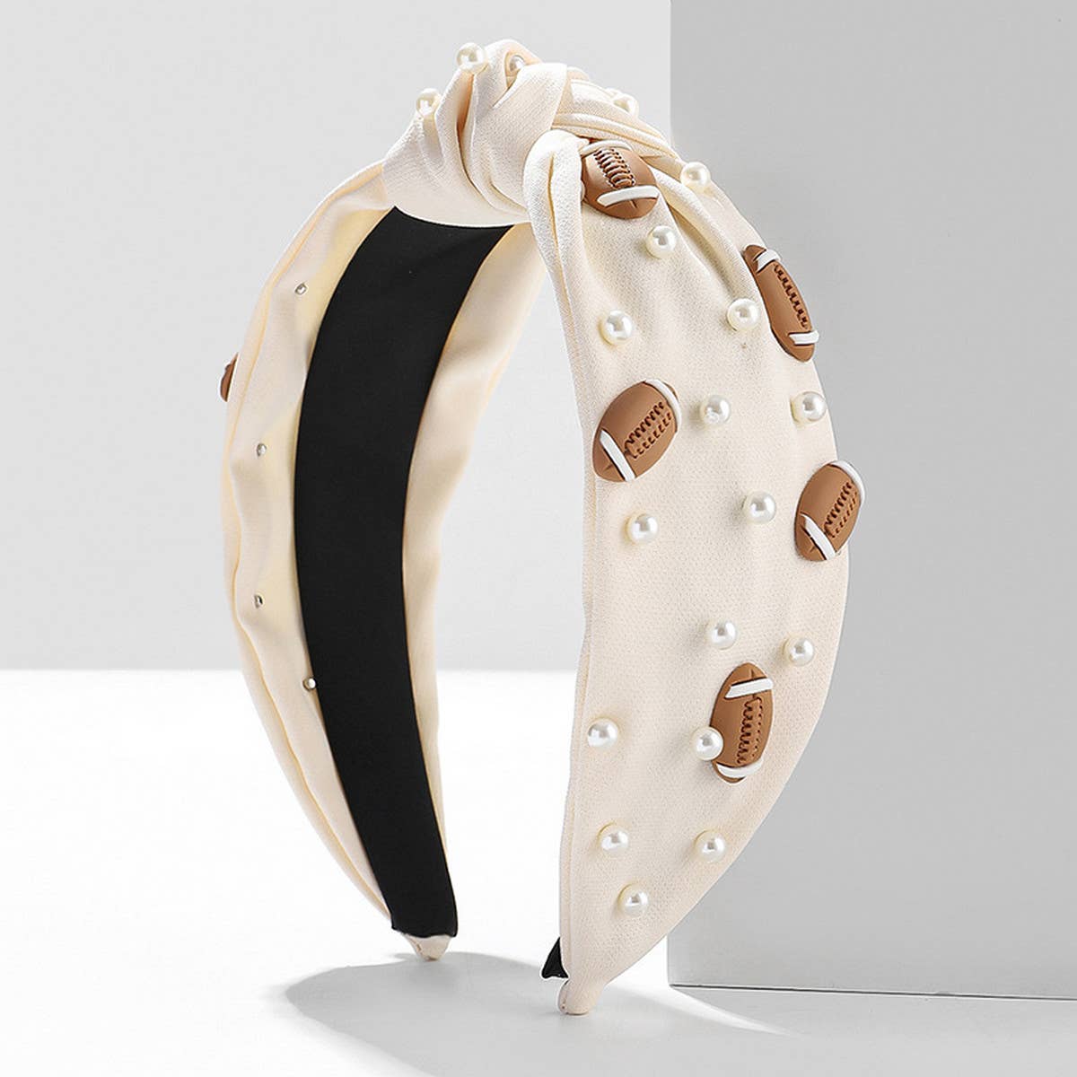 FOOTBALL BASKETBALL DECORATED PEARL HEADBAND_CWAHA2548