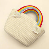RAINBOW CLOUD HANDBAG WOVEN BAG_CWAB1887