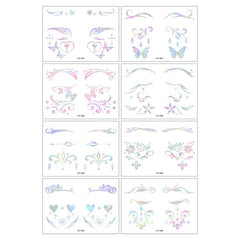 HOLOGRAPHIC EYELINER TATTOO STICKERS FOR RAVES_CWMM8249