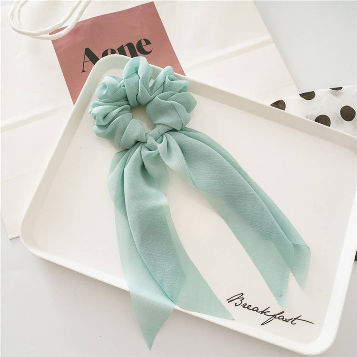 THIN BOW RIBBON TASSEL HAIR TIE_CWAHA0837