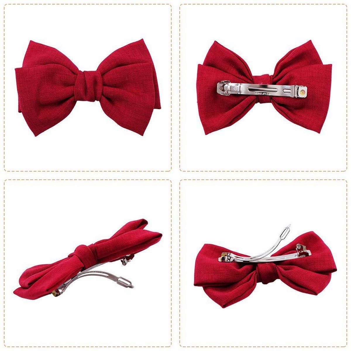 Women Knotted Bow Hair Clip_Cwaha0836