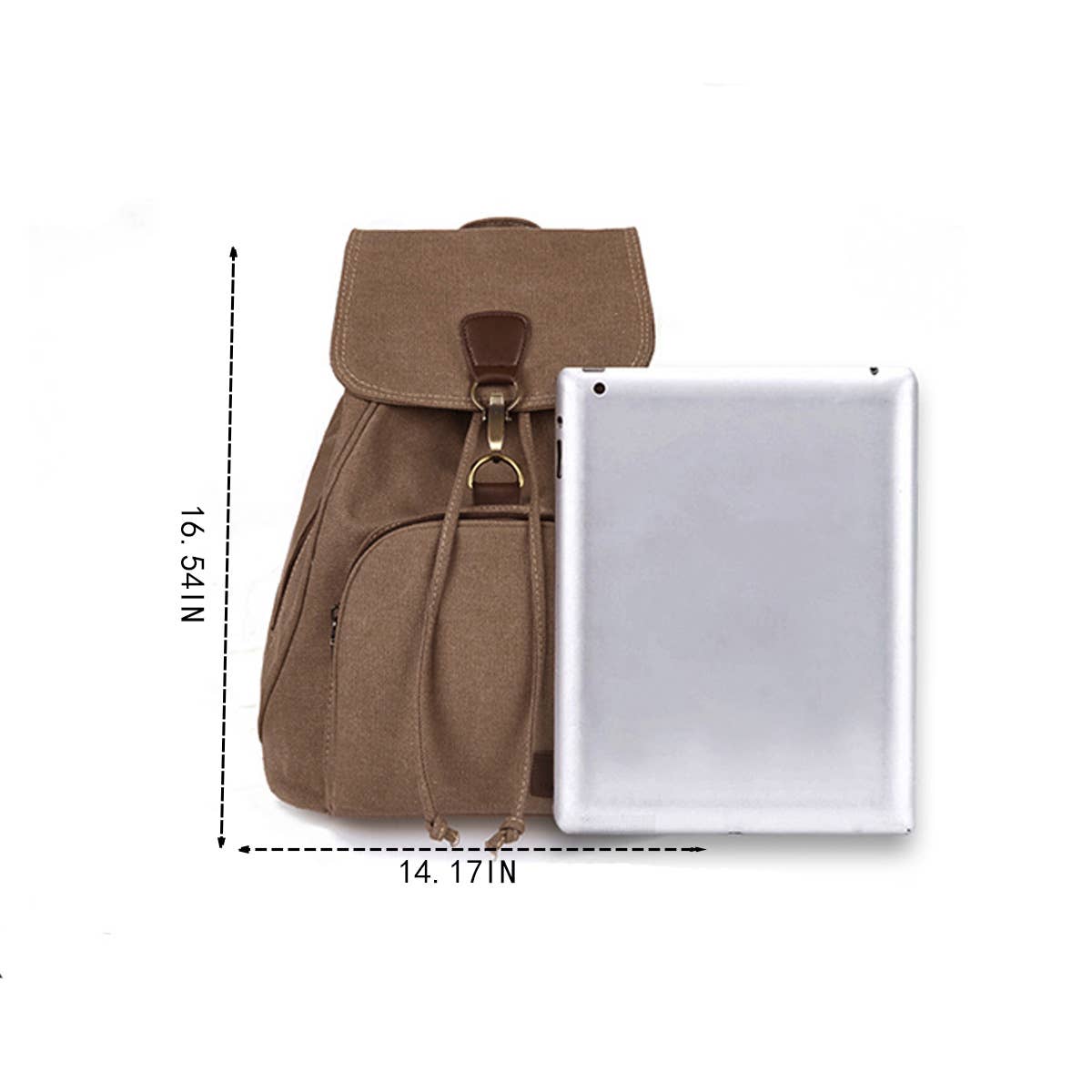 BACK TO SCHOOL CANVAS BACKPACK LAPTOP COMPARTMENT_CWAB2212