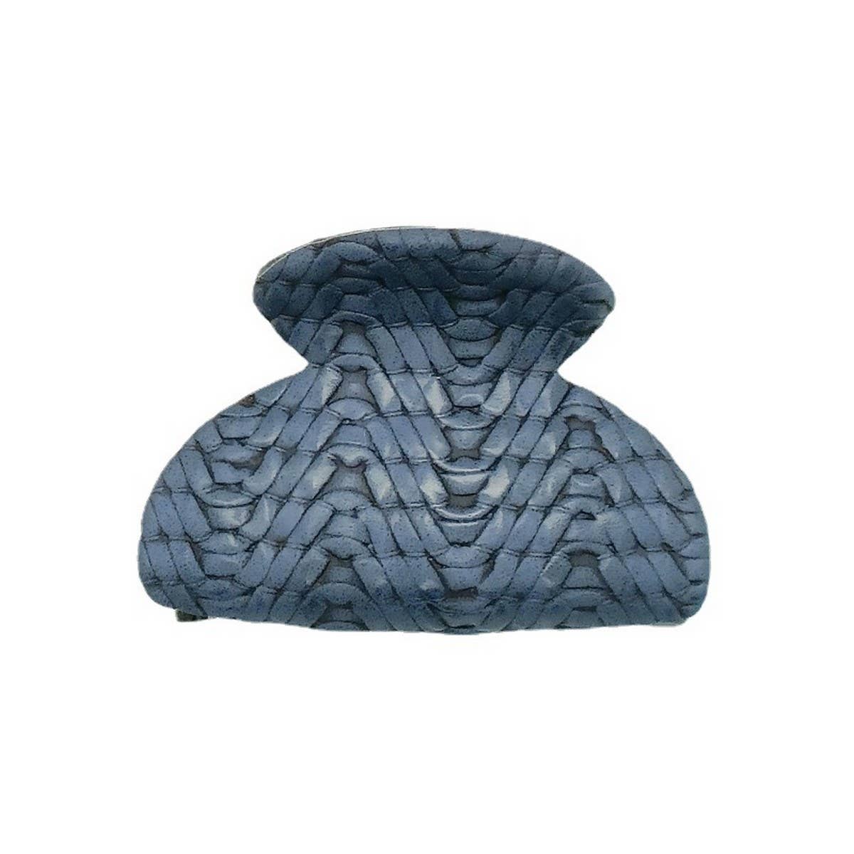 MINI WOVEN FAUX LEATHER TRIBAL HAIR CLAW_CWAHA6381