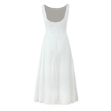 NEW WOMEN S BACKLESS BOAT NECK LONG VEST DRESS_CWDMD5811