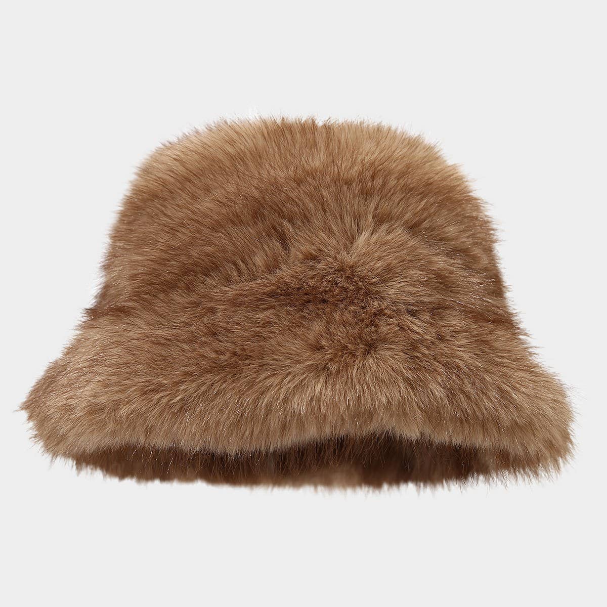Two Tone Fuzzy Bucket Hat Women Winter_Cwah04648