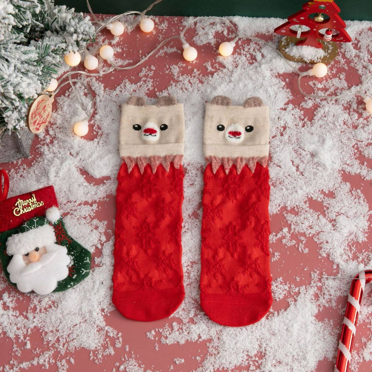 CHRISTMAS SOCKS ELK OLD MAN SOCKS_CWMS0625