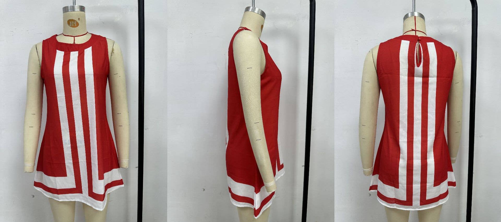 Vacation-Style Sleeveless Loose Casual Dress