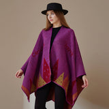 CAPE IMITATION CASHMERE SLIT THICKENED CAPE_CWASC2216