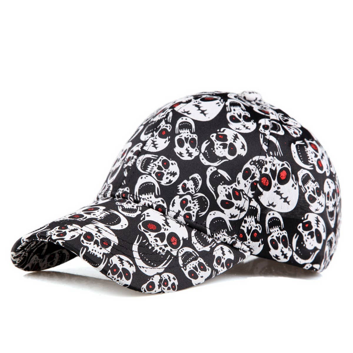 SKULL PRINT BASEBALL CAP SUN HAT UNISEX_CWAH0994