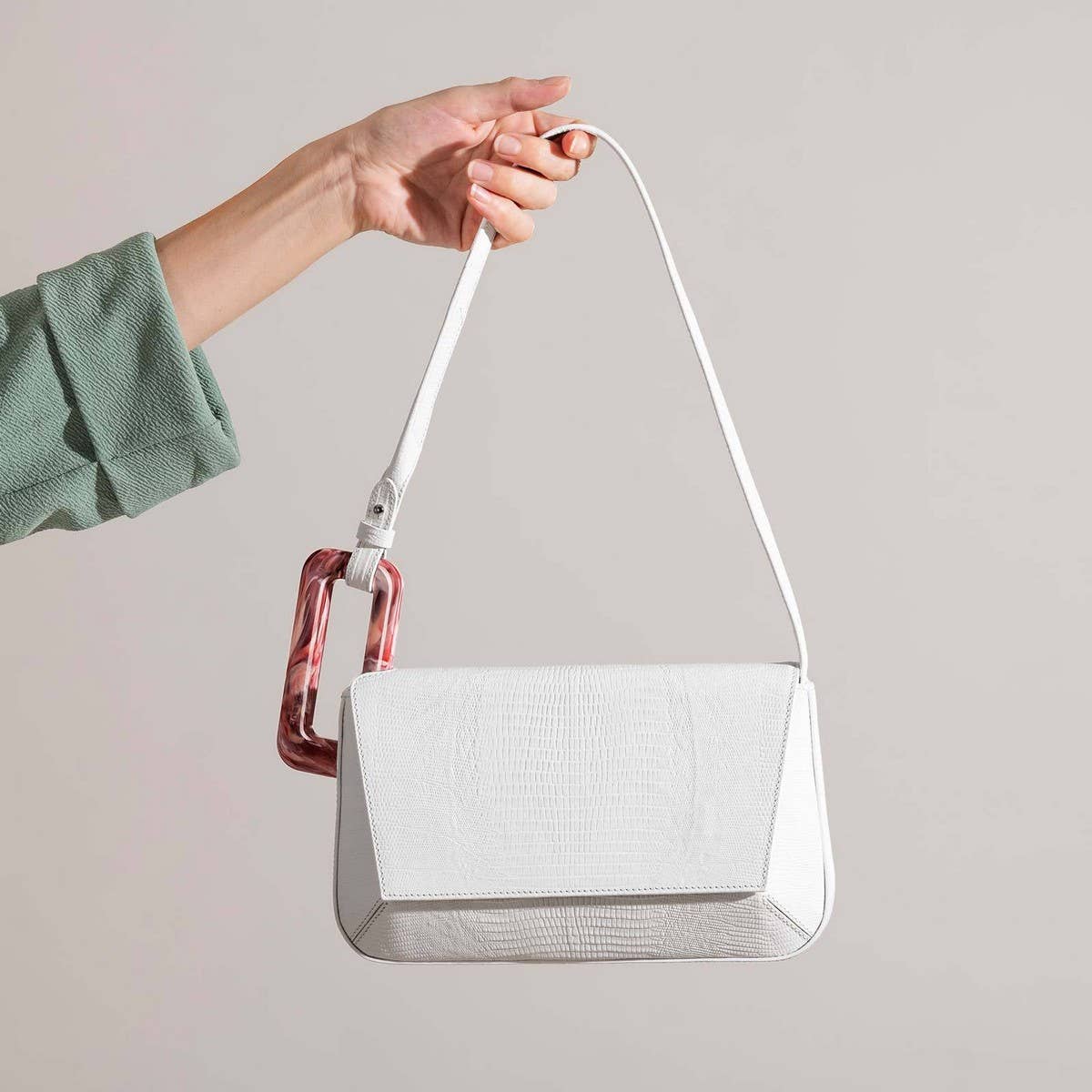 GEOMETRIC SPLICING SMALL SQUARE BAG SHOULDER BAG_CWAB1935