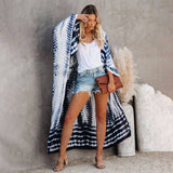 Tie-Dye Beach Cover-Up Cardigan Bikini Sunscreen_Cwmm6299