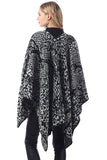 LEOPARD PRINTING SHAWL WRAP CAPE PONCHOS_CWASC042