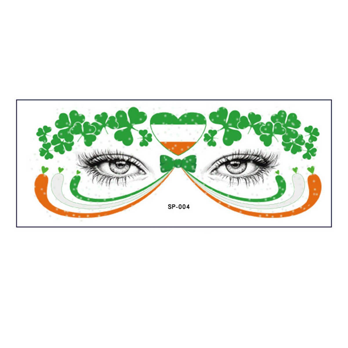 LUCKY CLOVER FACE STICKERS WATERPROOF TATTOOS_CWMM8373