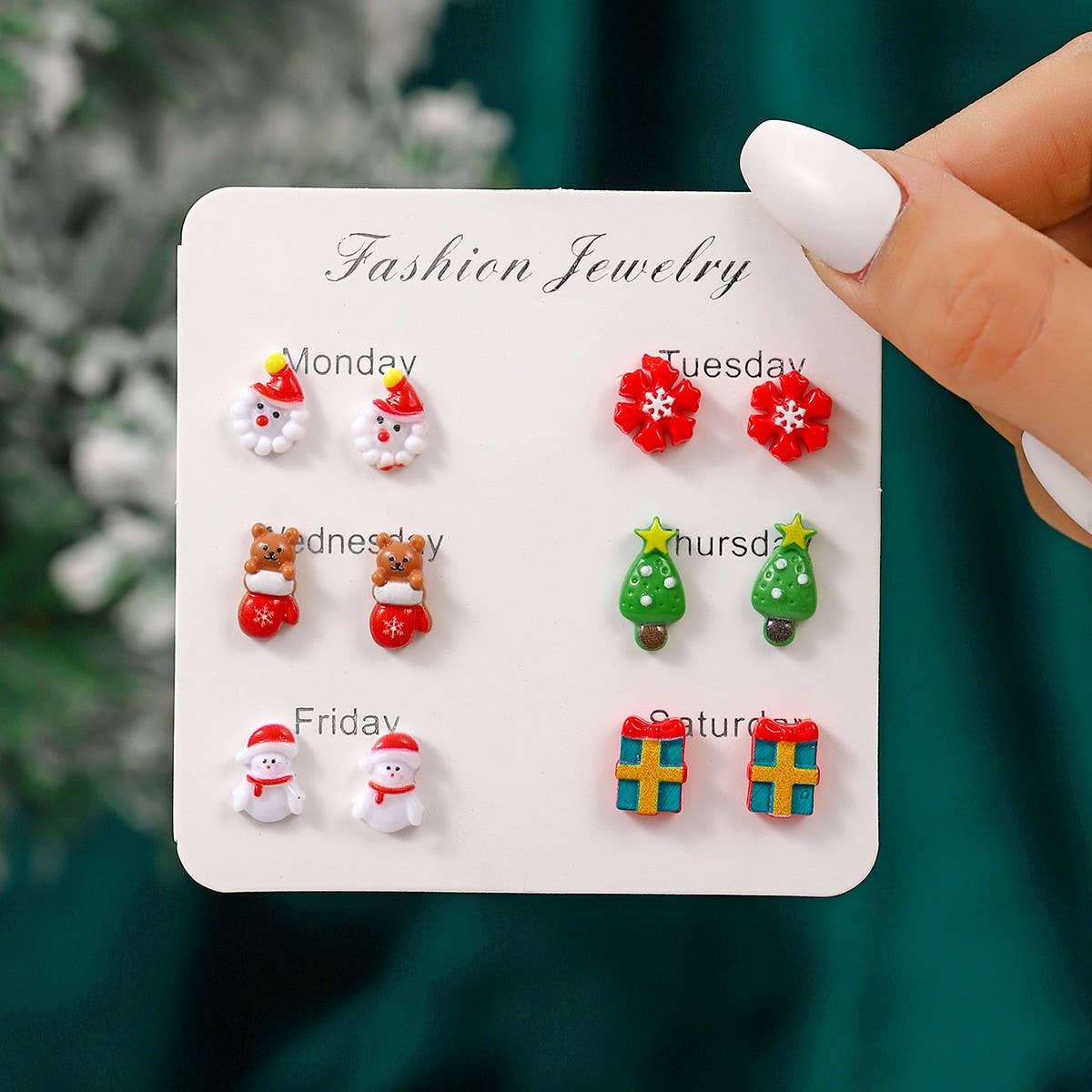 CHRISTMAS NEW CREATIVE CARTOON EARRING COMBINATION_CWMM2613