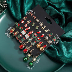 SHINY SNOWFLAKE CHRISTMAS NEW STYLE EARRINGS SET_CWMM2621