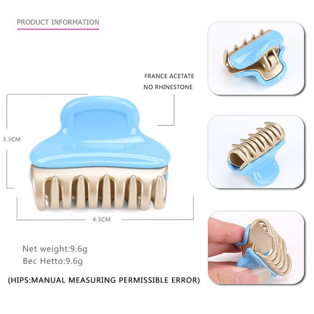 ACETATE GLOSSY MEDIUM SIZE HAIRPIN_CWAHA4242