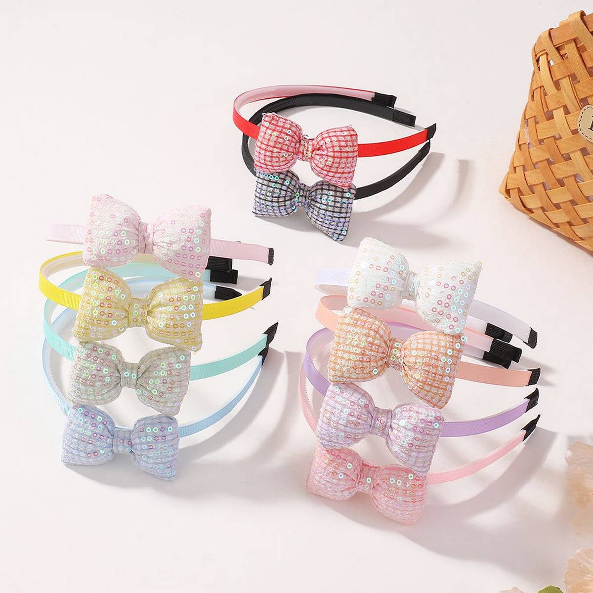 CHILDRENS BOW 3D SEQUINED HEADBAND_CWAHA2365