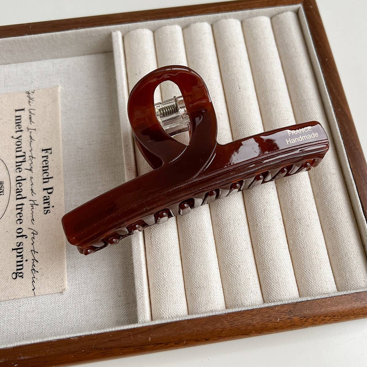 Large Brown Acetate Claw Clip Retro Chic Style_Cwaha6003