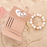 BUTTERFLY CARD WALLET WITH HEART BEAD KEYCHAIN_CWAB4969