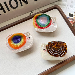 COLORFUL SNAIL ACETATE CLAW CLIP ELEGANT CARTOON_CWAHA5839