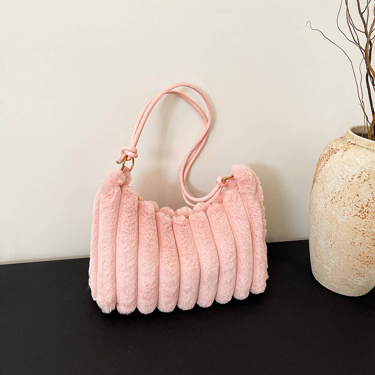 Winter Leopard Print Fashion Shoulder Plush Bag_Cwab3931