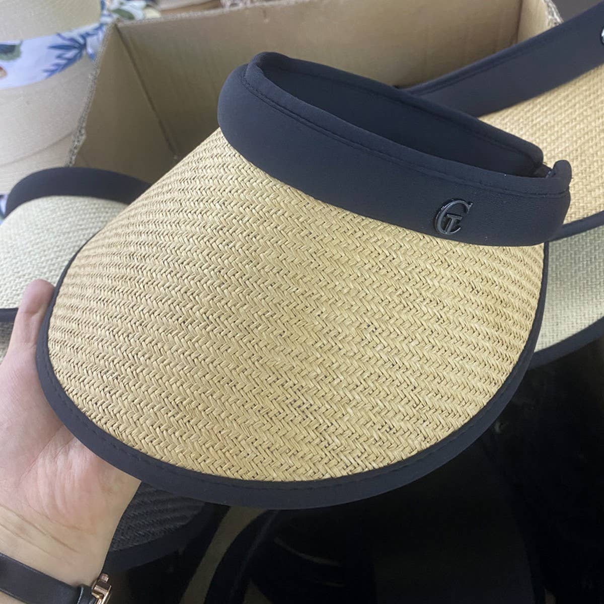 NEW HOLLOW TOP SUN PROTECTION STRAW HAT_CWAH3433