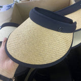 NEW HOLLOW TOP SUN PROTECTION STRAW HAT_CWAH3433