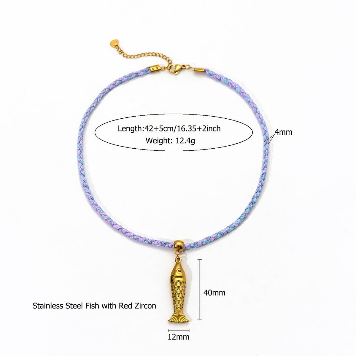 COLORFUL HANDMADE ROPE NECKLACE WITH PENDANT_CWMM8803