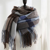 PLAID SCARF COZY FALL WINTER WRAP FOR WOMEN_CWASC0182