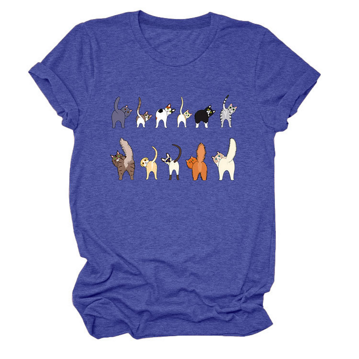 CUTE CAT GRAPHIC TEE 11 CATS TURN AROUND_CWTTS1495