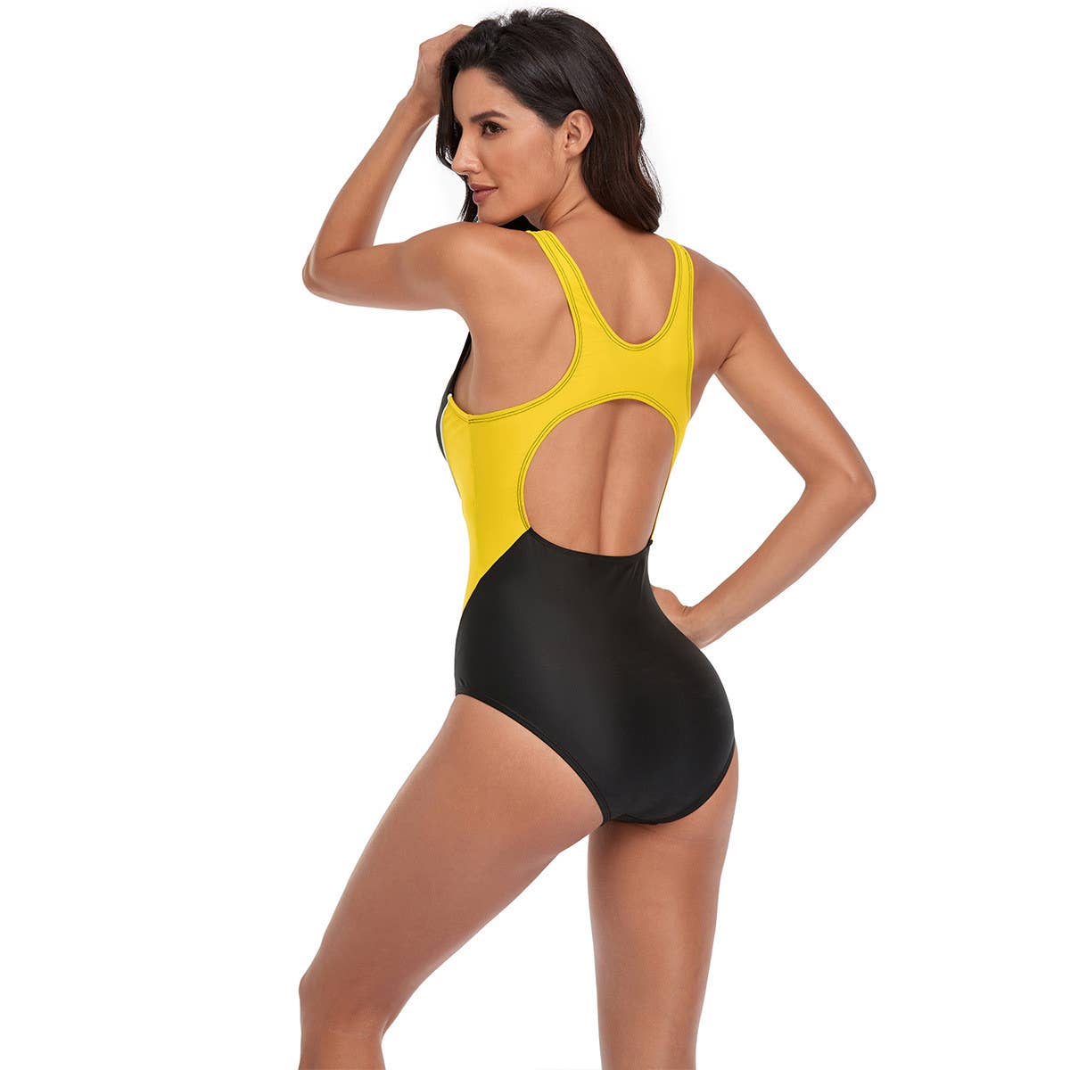 COLORBLOCK SPORT OPEN BACK ONE PIECE SWIMSUIT_CWMW0285