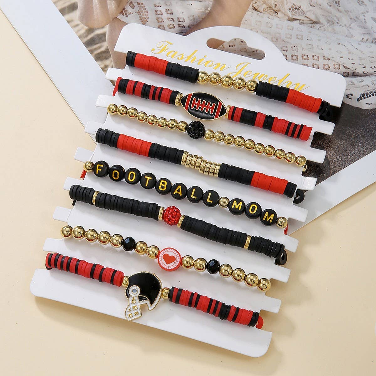 BRACELET 8 PIECE SET POLYMER CLAY BRACELET_CWMM3512