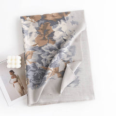 BOHO ROSE PRINT SCARF VINTAGE SOFT WRAP_CWASC0438