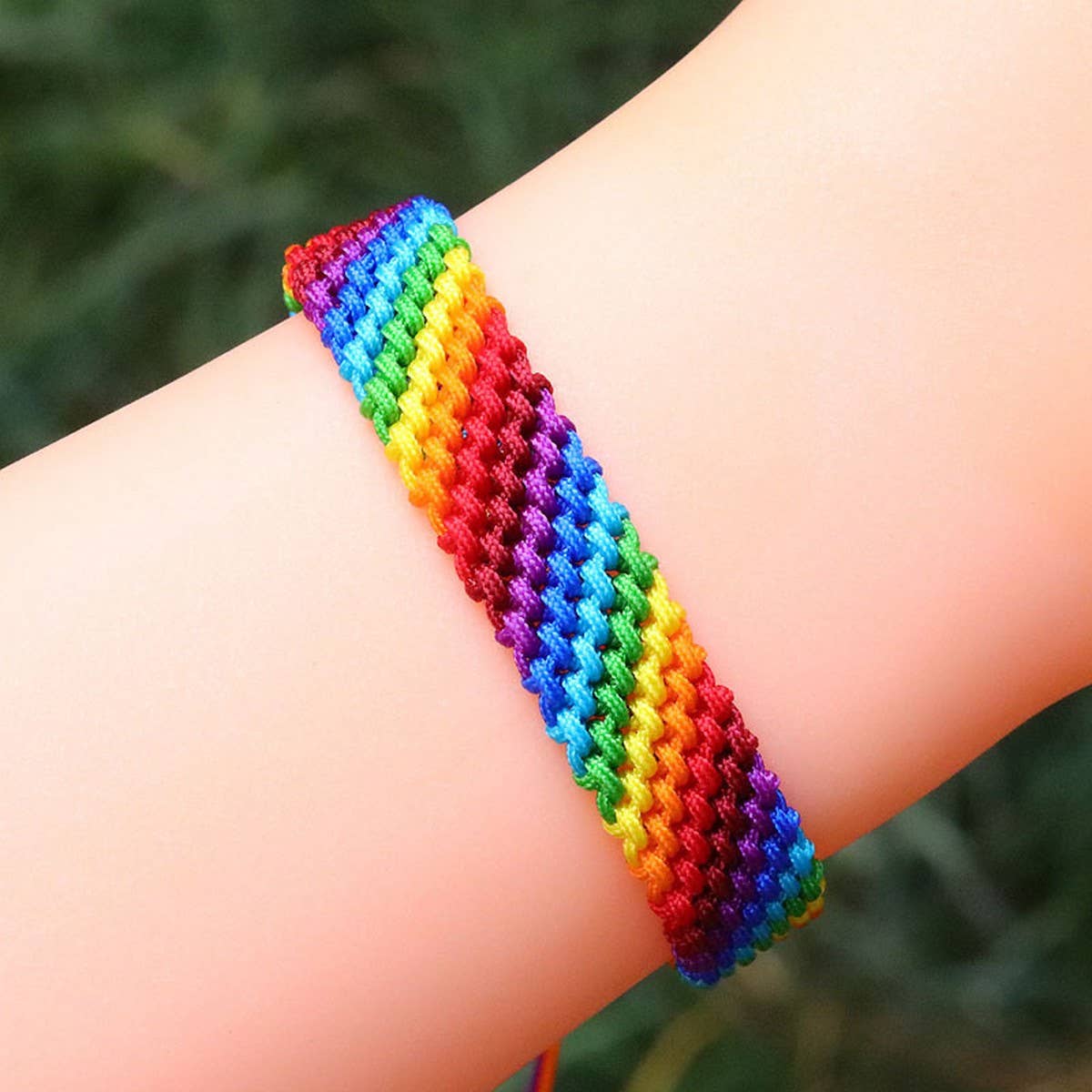 COLORFUL ROPE RAINBOW HAND WOVEN BRACELET_CWAJE0714