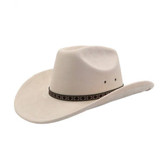Unisex Soft Suede Western Cowboy Fedora Hat_Cwah04367