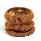 SOLID COLOR WARM VERTICAL STRIPED KNITTED SCARF_CWASC1038