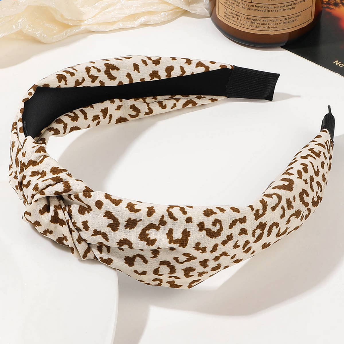 LEOPARD PRINT KNOTTED HEADBAND_CWAHA1644