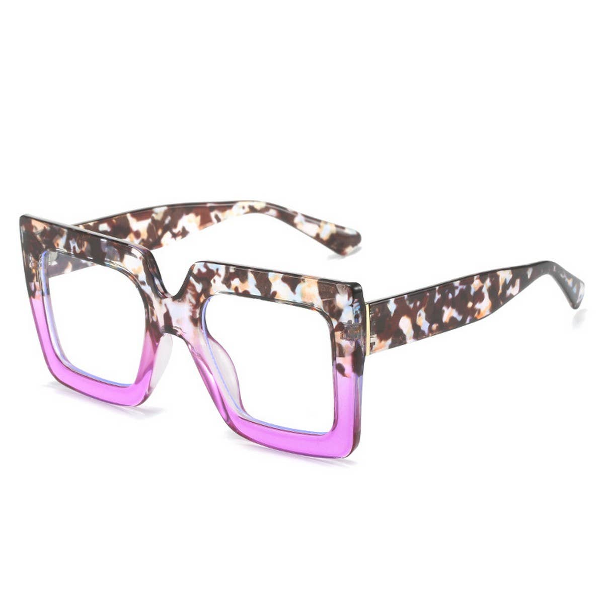 Tortoiseshell Square Frame Fashion Glasses_Cwasg0235