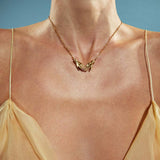 FASHION PALM DEVIL EYE CLAVICLE NECKLACE_CWMM5508
