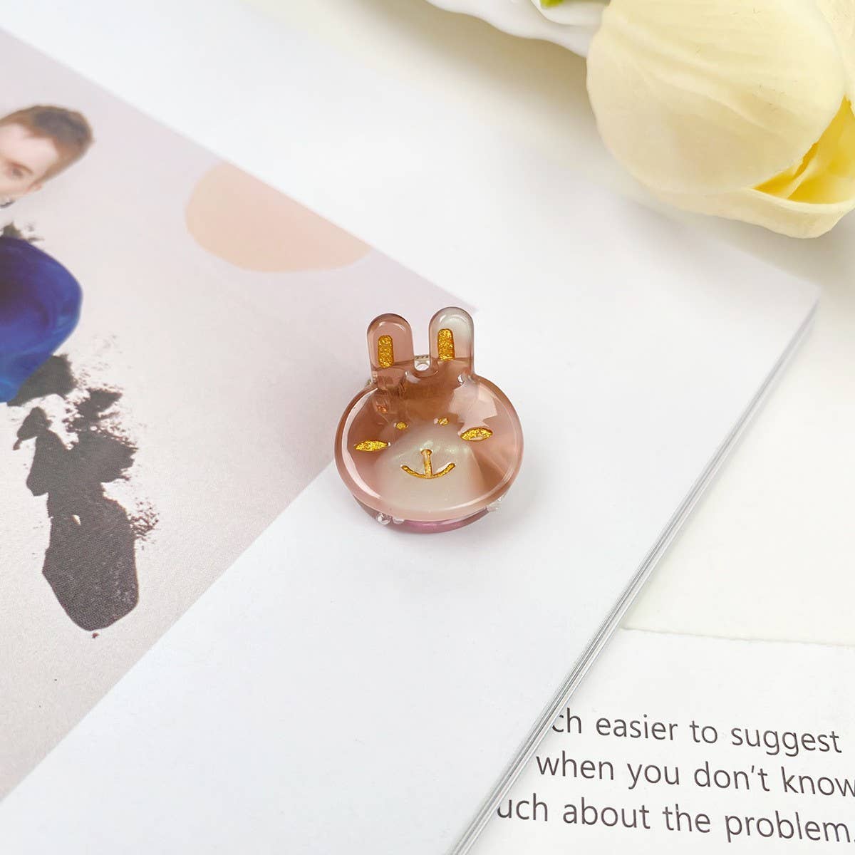 MINI BUNNY HAIR CLAW CUTE ACETATE BANGS CLIP_CWAHA0731