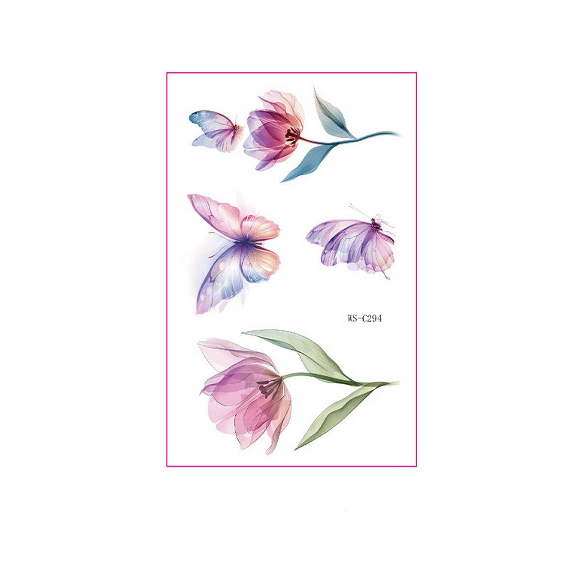 Watercolor Flower Tattoos For Hand Collarbone_Cwmm8270