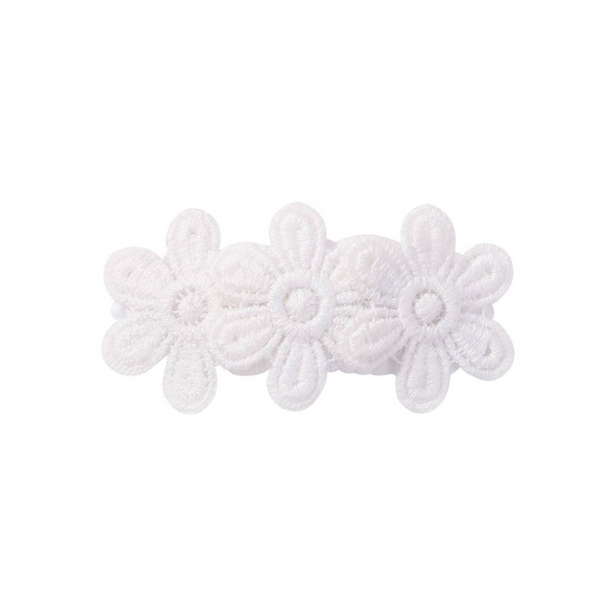 CHILDRENS PETAL FLOWER BLACK AND WHITE HAIRPIN_CWAHA2346