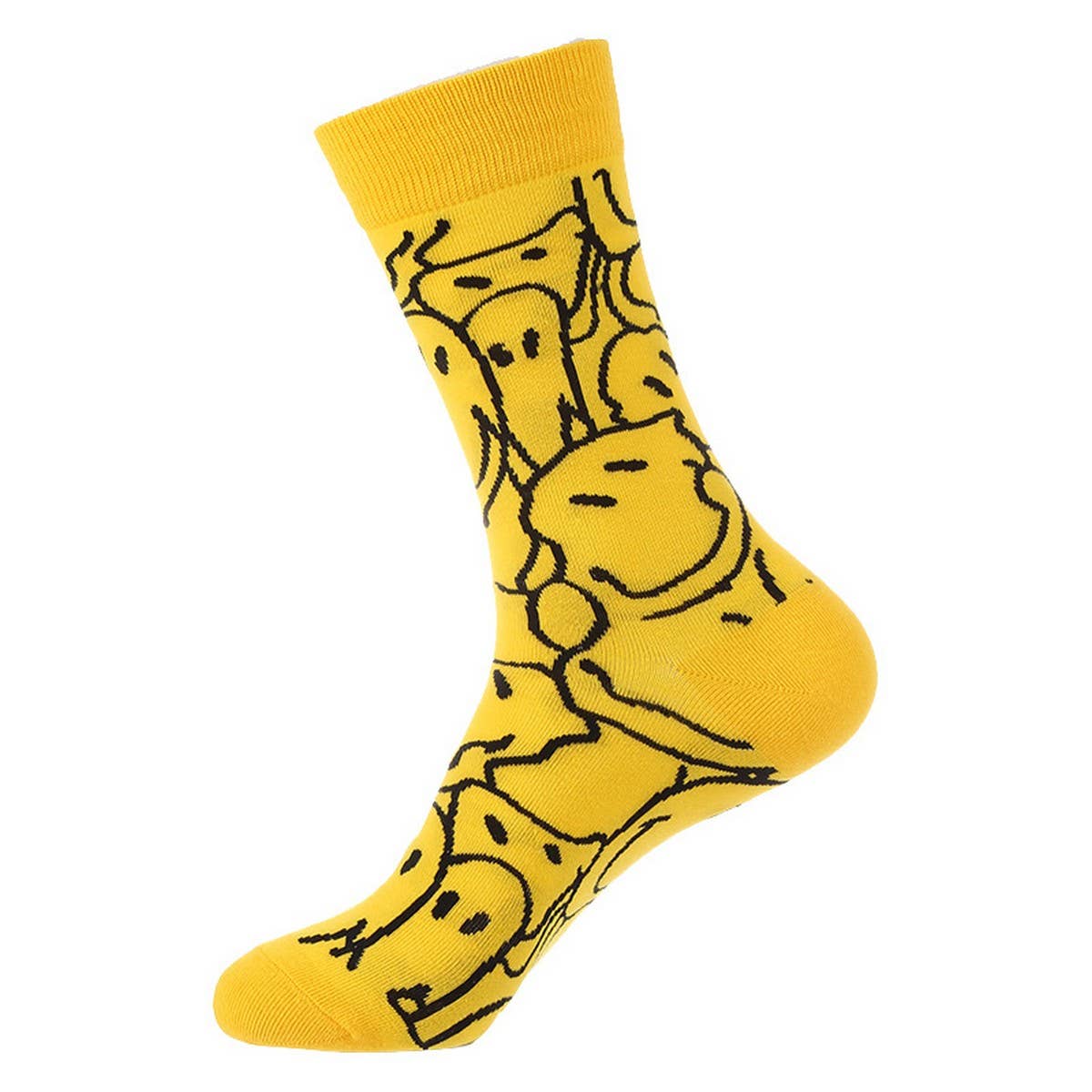 AUTUMN AND WINTER CREATIVE PRINTED MID CALF SOCKS_CWMS1014