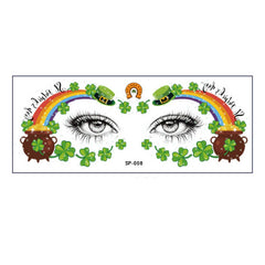 LUCKY CLOVER FACE STICKERS WATERPROOF TATTOOS_CWMM8373