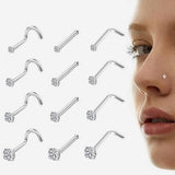 STEEL NOSE STUD WITH 5A ZIRCON ON STRAIGHT BAR_CWMM9600